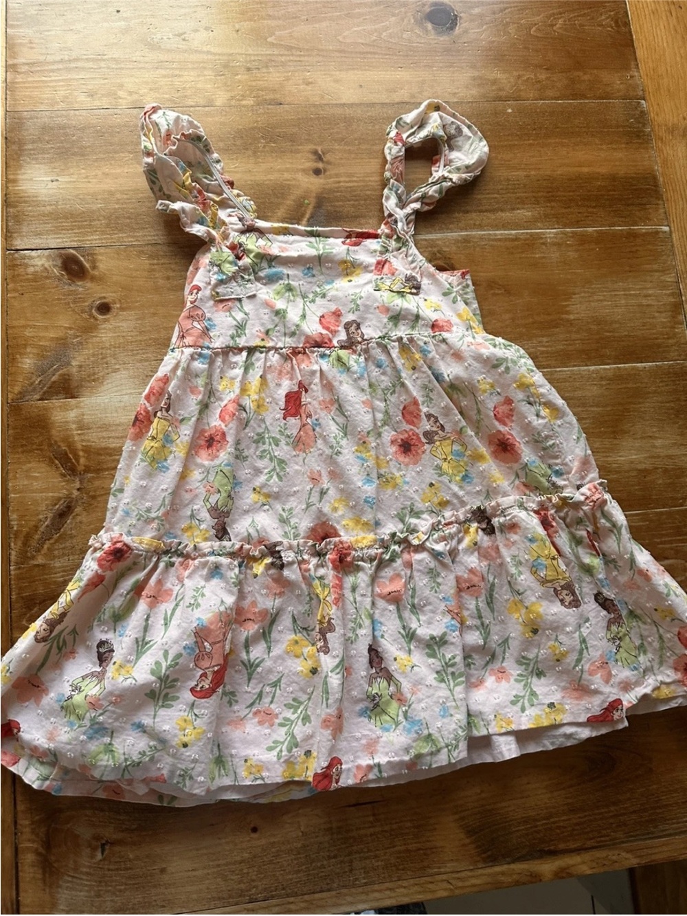 Girls Disney Princess Dress 5t Floral Tiered Sundress in Soft Pink